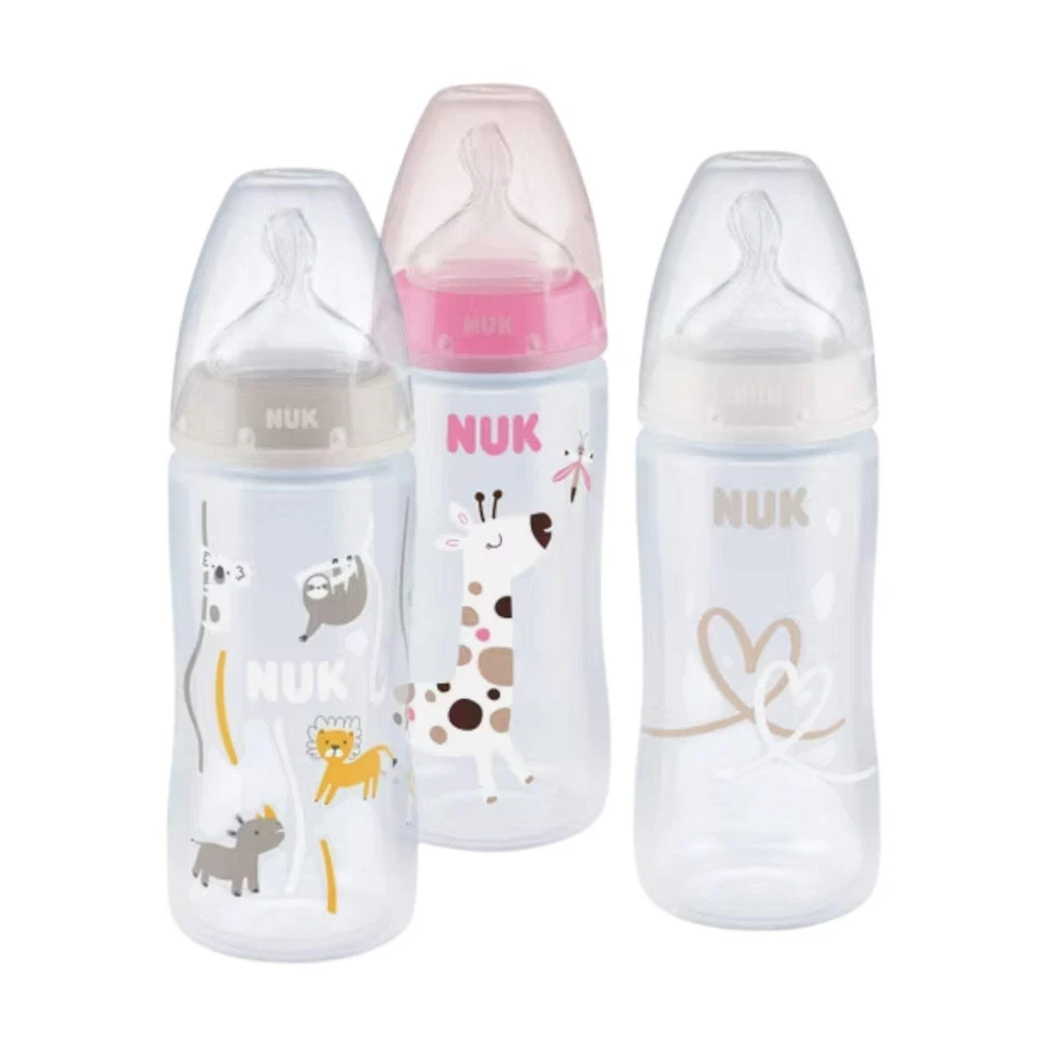 NUK First Choice Flaschen Set Rosa/Weiß – BPA-
