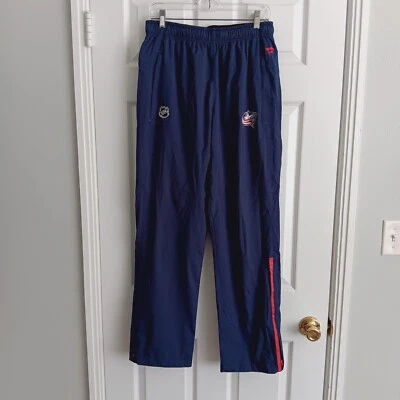 NHL 哥伦布蓝色夹克溜冰裤中号全新 3 口袋狂热分子 * 注 * — 第 1/4 张图片