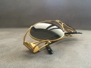 Jean Paul Gaultier JPG OVAL Vintage Sunglasses 58-6101 Gold \ Green Lenses - Picture 1 of 6