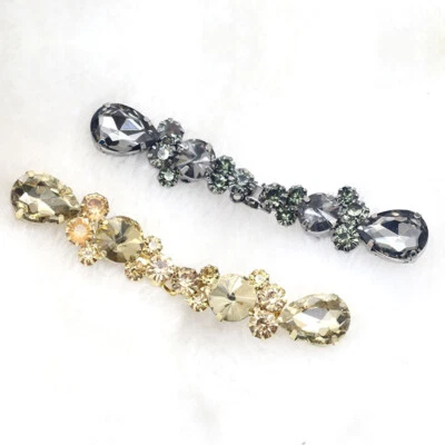 1 Pair Crystal Hook and Eye Clasp Button DIY Decorative Fastener Sewing Craft - Image 1 of 4