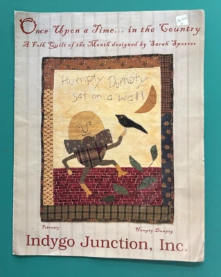 Wallhanging Pattern Only Quilted Humpty Dumpty Indygo Junction 19" x 24" IJ 4002 - Image 1 of 4