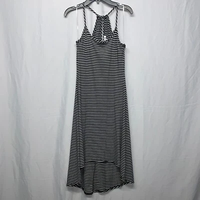 Vestido Halter Delia’s listrado preto/branco tamanho P - Imagem 1 de 4