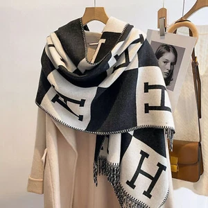 2025 Wool Cashmere Throw Plaid Blankets pillow Sofa Bedding Shawl Xmas Gifts New - Picture 1 of 16