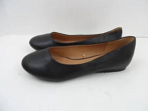 Lane Bryant Women's Black Faux Leather Ballet Flats Shoes - Size 12W - Picture 1 of 11