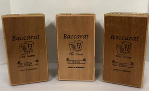 Churchill | Baccarat The Game By Eiroa Wood Cigar Box - Set Of 3 Empty. - Picture 1 of 4