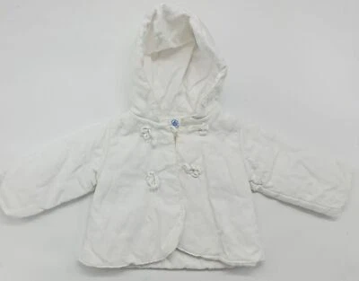 Forrado Original Bebé Chaqueta con Capucha De Petit Bateau Talla 6M 67 - Imagen 1 de 2