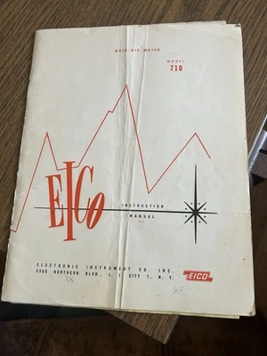 1959 EICO 710 GRID DIP METER Folder & Paperwork- Estate Piece, Read Below - Image 1 of 4
