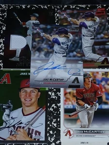Stadium Club Jake McCarthy RC on Card Auto Red Foil TOPPS CHROME Panini Capstone - Picture 1 of 23