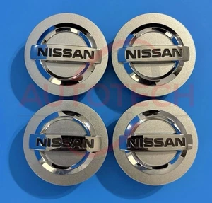 Set of 4 Silver Nissan Wheel Center Cap 54mm for Altima Maxima Murano 40343AU51A - Picture 1 of 2