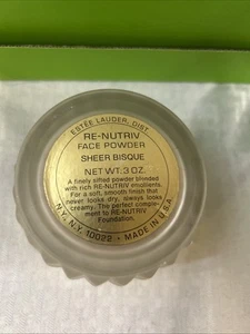 Vintage Estee Lauder Re-Nutriv Face Powder  3 oz. ~  Sheer Bisque ~ USA - Picture 1 of 5