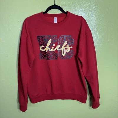 Pullover rojo estampado de cheeta KC Chiefs Kelce 87’ para mujer talla mediana Taylor Swift  Foto 1 de 4