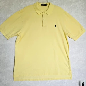 Polo Ralph Lauren Para Hombres XLT Alto Amarillo 100% Algodón Logo Poni Clásico - Imagen 1 de 8