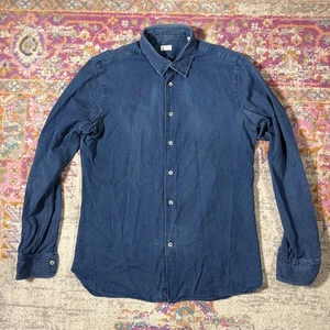 Borriello Napoli Blue Shirt Size 16 Casual  - Picture 1 of 6