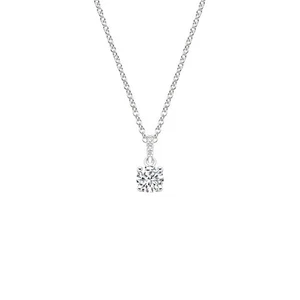 1.05 Carat Certified Round Brilliant Genuine Lab Grown Diamond Pendant 14k Gold - Picture 1 of 2