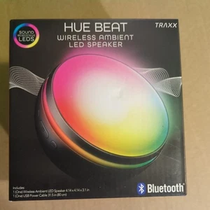 Bluetooth Wireless LED Rechargeable Speaker Traxx Portable Ambient Light Respond - Picture 1 of 6