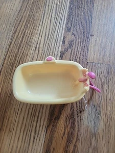 Fisher Price Loving Family Puppenhaus Krallenfuß Badezimmer Badewanne Badewanne gelb - Bild 1 von 5