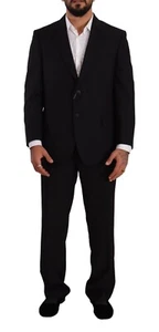 DOMENICO TAGLIENTE Suit Black Polyester Single Breasted Formal s. IT51 / US41 - Picture 1 of 12
