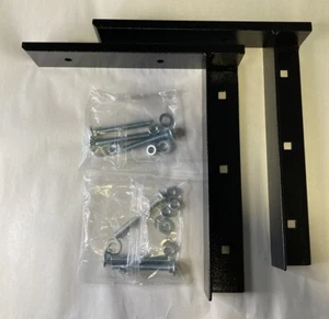 C Flat 2” Concealed Flat Brackets For Shelves Or Counter Tops Black Hmer Finish - Picture 1 of 8