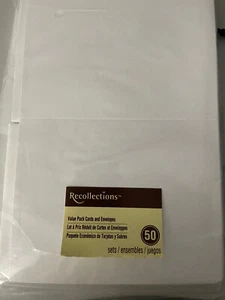 Recollections Value Pack Cards & Envelopes - set of 50 - Picture 1 of 2