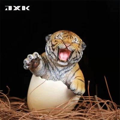 JXK 1:6 Scale Tiger Treasure Model Animal Baby Tiger Eggshell Collection Decor - Image 1 of 4