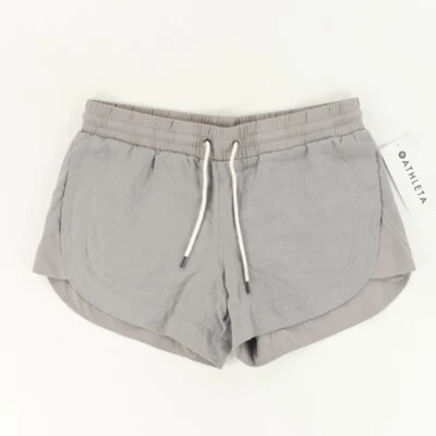 Athleta Bali Linen Twill Athletic Shorts  Gray Women's 8 - Image 1 of 4