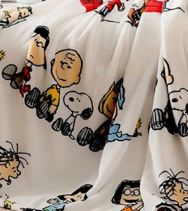 Peanuts® VelvetLoft® Cute Character Snoopy Plush Twin Blanket Peanuts Gang 60x90 - Picture 1 of 5