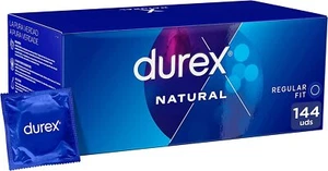 Durex Natural Preservativos Regular Fit Anchura Nominal 56 mm 12 144 Unidades 💧 - Imagen 1 de 14