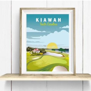 KIAWAH SOUTH CAROLINA ISLAND GOLF CLUB POSTER PRINT GIFT DECOR - Picture 1 of 7