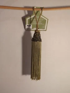 Cedar Creek Collection 6.5" Tassel Sage & Bronze Boho Ornate - Picture 1 of 4