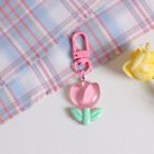 Resin Tulip Keychain Pendant Flower Girl Heart Cute Bag Ornament