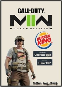 🔅 COD MW2 - Burger King Operator Skin + 1 Hour 2XP (GLOBAL) 🔅