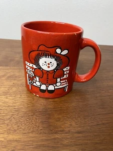 Waechtersbach Coffee Mug GIrl Doll Ceramic Cup 16 Oz Large Red - Picture 1 of 9