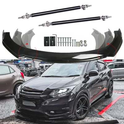 For Honda HRV HR-V Front Bumper Lip Part Accessories Splitter+Spoiler Body Foto 1 de 4