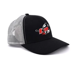 Hockey Shot Player Of The Game NWT Black Grey Trucker Snap Back Hat Cap - Picture 1 of 7