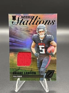 Drake London 2022 Zenith Rookie Stallions Rookie Patch Card #RS-DL RC Falcons - Picture 1 of 2