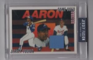 2021 JERSEY FUSION GAME USED SWATCH HANK AARON