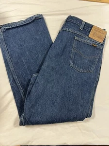 Vintage Roebucks Jeans Mens 42x32 Blue Denim 90s Made In USA - Picture 1 of 6