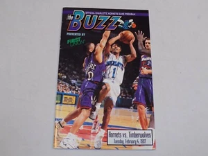 Charlotte Hornets Buzz Game Program 4 de febrero de 1997 Minnesota Timberwolves Muggsy NBA - Imagen 1 de 2