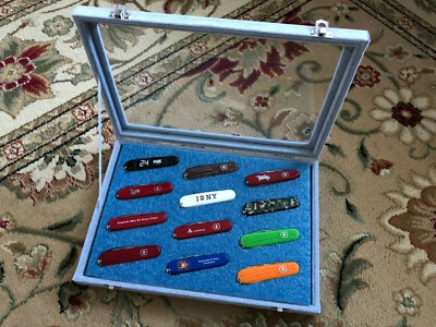 Vitrina de coleccionista con tapa de cristal para navaja suiza Victorinox 91 mm  Foto 1 de 4
