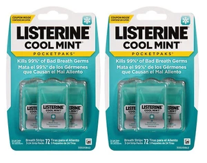 Listerine Cool Mint PocketPaks On-the Go Freshness, 144 Breath Strips - Picture 1 of 6