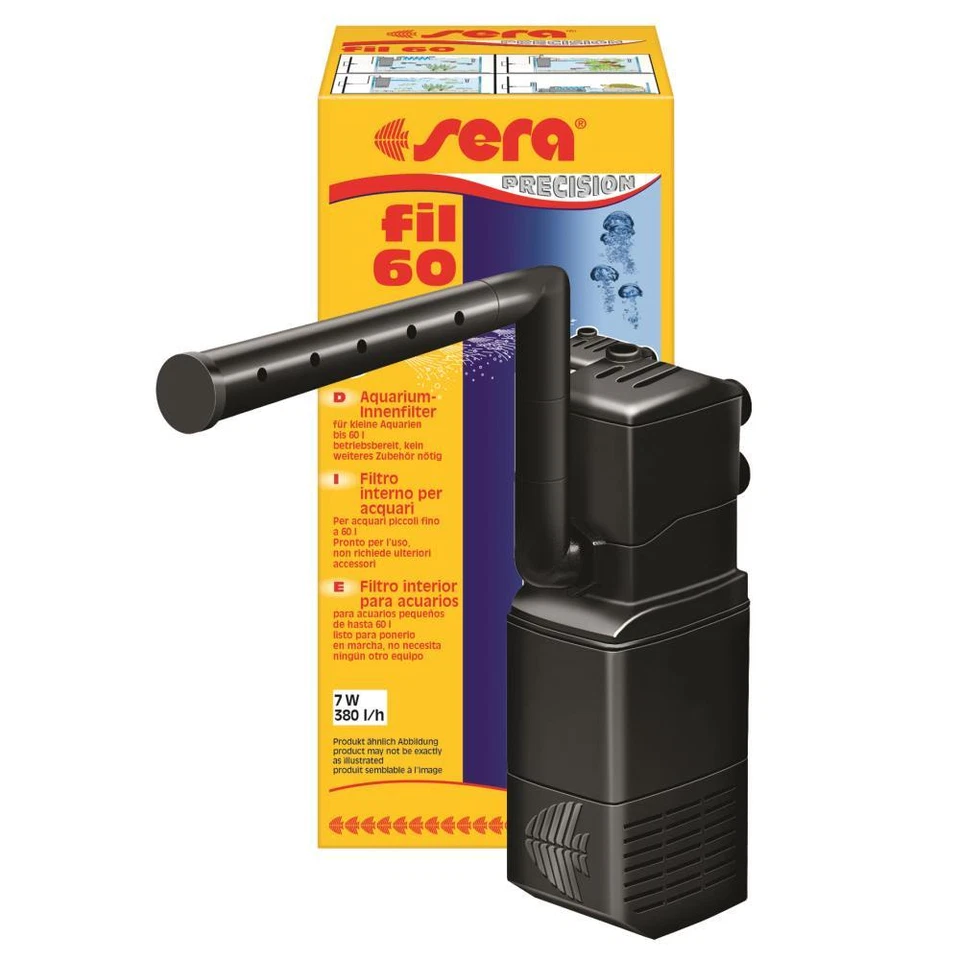 sera fil 60 Aquarium- Innenfilter / Aquariumfilter mit Filtermaterial - 06843