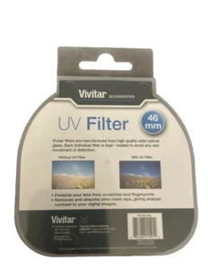 Vivitar 46mm UV Protection Lens Filter VIVUV46-NOC - Picture 1 of 2