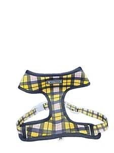 Frenchie Bulldog Supply Harness Dog Reversible Yellow Plaid Large New - Picture 1 of 11
