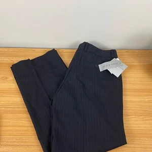Ann Klein Platinum Womens Size 12 Black Pinstripe Dress Pants 32" Inseam NWT - Picture 1 of 6