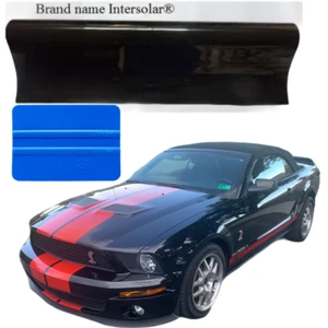 WINDOW TINT CARBON BK 5 15 20 35 50 70 20" x 100FT Intersolar® 2 PLY 3M SQUEEGE - Picture 1 of 4