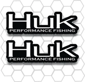 Huk White Boat Fishing Graphics Marine Decals Professional Vinyl - Bild 1 von 1