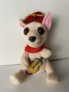 Gemmy singende Weihnachten Chihuahua Plüsch Hund Welpe, leuchtet Urlaub, lustig - Bild 1 von 5