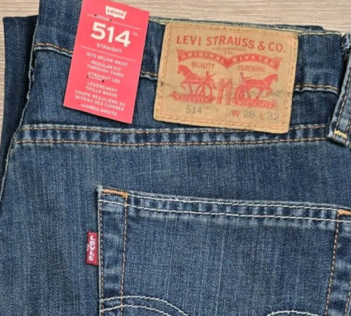 LEVIS 514 STRAIGHT Regular fit Herren Stretch Jeans Hose in Blau W28, L32 #fashi