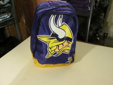 MINNESOTA VIKINGS LICENSED TEAM BACKPACK / BOOKBAG NWT Cover