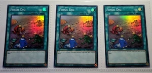 Yugioh! 3x Fossil Dig 1st Ed. engl. RA01-EN053 Super Rare play set - Picture 1 of 1